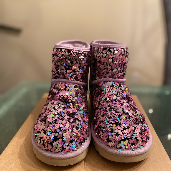 UGG | Shoes | Ugg Classic Mini Stellar Sequin Boots Womens Size 8